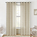 Burlap Color Farmhouse Primitive Curtains for Living Room,Country