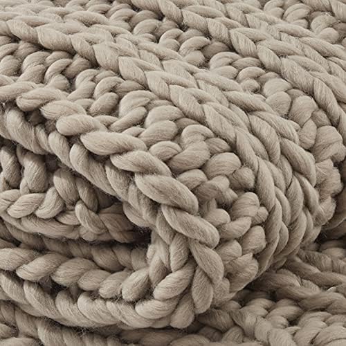 Park Designs Chunky Ribbed Knit Throw, Mushroom