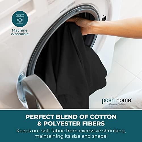 Posh Home King Size Jersey Knit Sheet Set, 4-Piece - Soft & Breathable