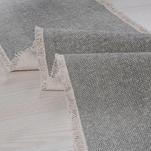 Hausattire Table Runner Cotton Frayed Boho 12x72 Inches | Fall Table