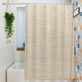 Shower Curtains Sets for Bathroom Decor Rustic Beige Linen Texture