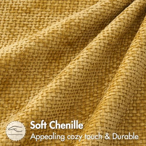 MIULEE Decorative Couch Throw Pillow Covers 20x20 in Mustard Yellow