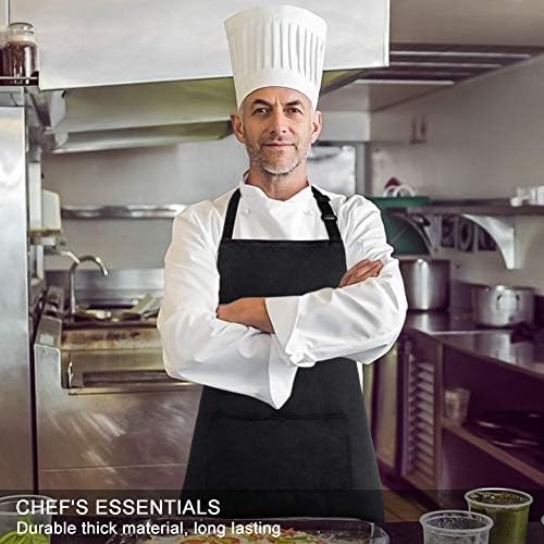 Jubatus 12 Pack Bib Aprons with 2 Pockets Cooking Chef Kitchen Apron