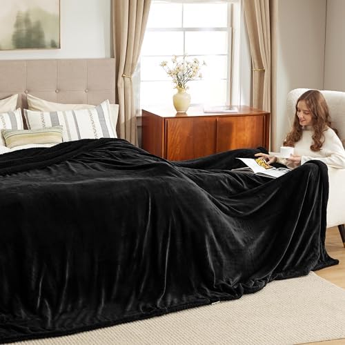 Bedsure GentleSoft Sherpa Fleece Oversized Cal King Blankets for Bed
