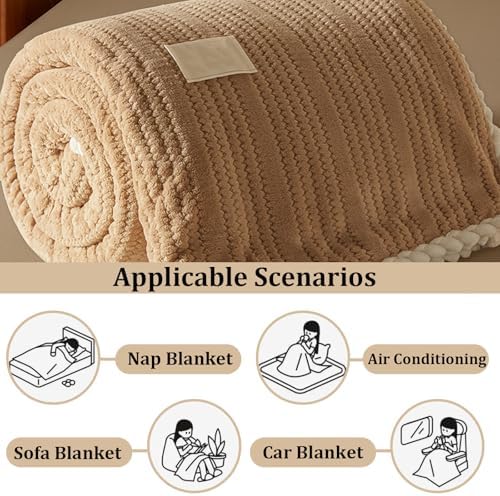 Sherpa Fleece Throw Blanket,Super Soft Throw Blanket Coral,Plush Fuzzy