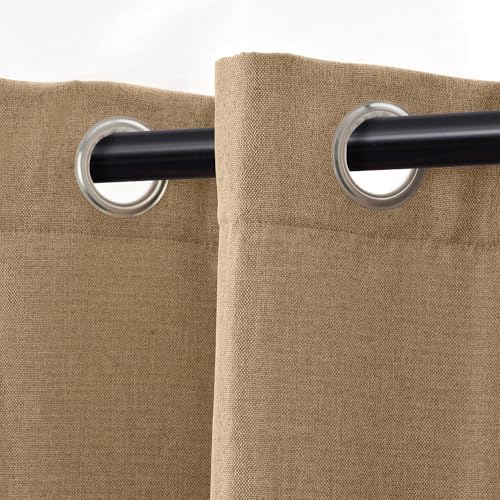 SUPERIOR Semi Blackout Curtains - Classic Linen Design - 42" x 96"