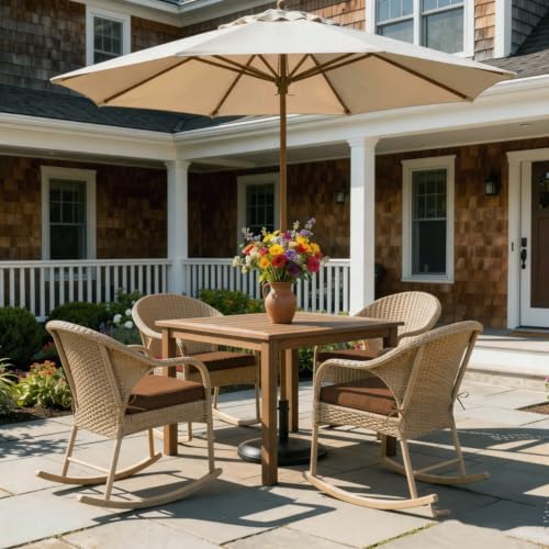 Goodgoods 19.5x19.5 Outdoor Chair Cushions Set of 4, 35D Foam, Brown