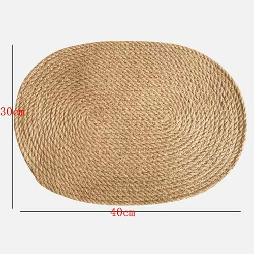 Dining Table Mats 8 Set, 11.82 x 15.75 in / 30 x 40 CM, Oval with