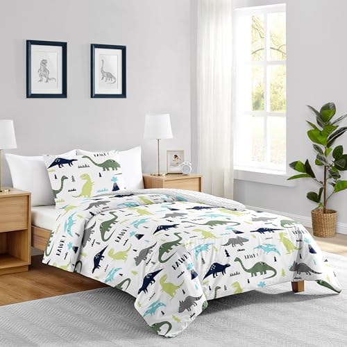 Sweet Jojo Designs 2-Piece Twin Comforter Set (Modern Dinosaur) for