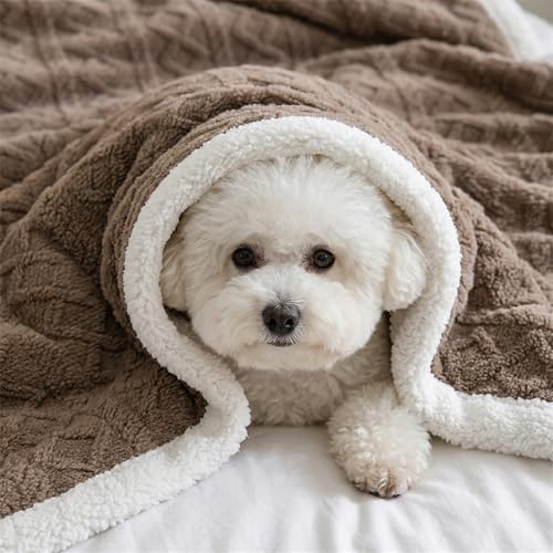 King Size Soft Cozy Sherpa Blanket,Khaki Fleece Throw,108"x90"
