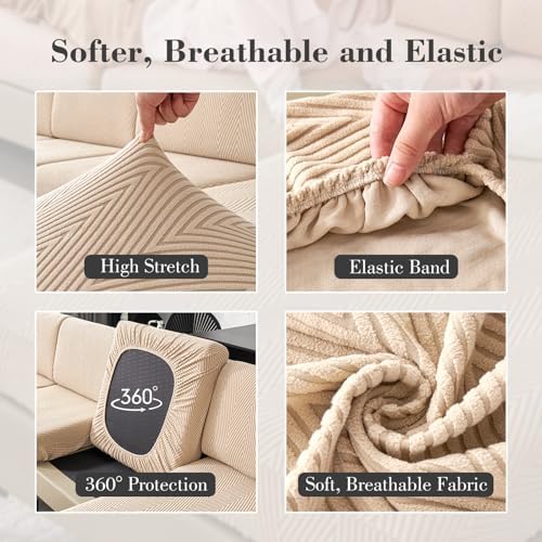 Couch Cushion Covers for Sectional Sofa, Wear Resistant Individual