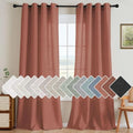 H.VERSAILTEX Living Room Linen Curtains - Semi Sheer, Nickel Grommet