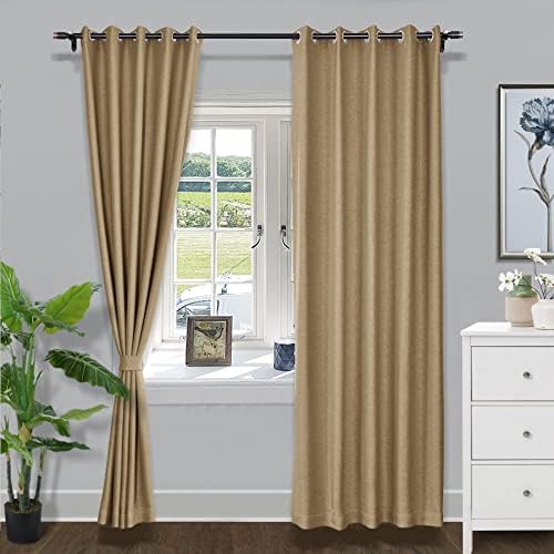Fcosie 42" W x 72" L Grommet Blackout Curtains for Living Room, Thick
