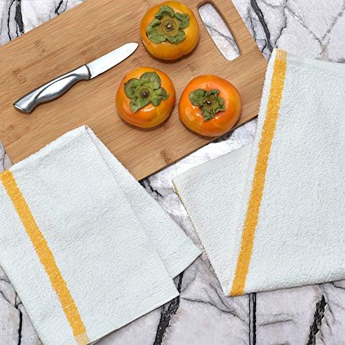Pacific Linens 100% Cotton Kitchen Towels, Absorbent Rags for Cleaning