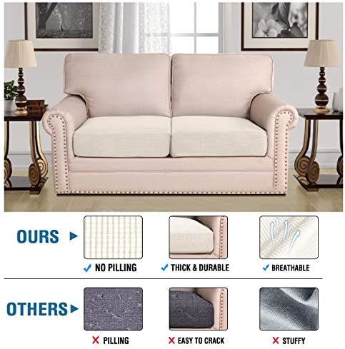 H.VERSAILTEX Super Stretch Individual Seat Sofa Covers Couch Slipcover