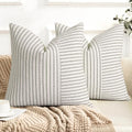 YCOLL Farmhouse Pillow Covers 20x20, Modern Accent Square Throw Pillow