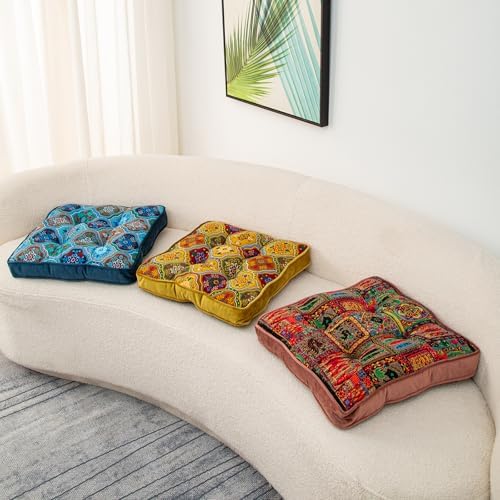 vctops Boho Velvet Chair Seat Cushions for Kitchen Dining Room Chairs