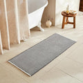 Super Absorbent Boho Bathroom Rugs Non Slip Washable - 24"x60" Grey