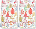Whaline 2Pcs Boho Christmas Kitchen Towel Colorful Xmas Tree Dish