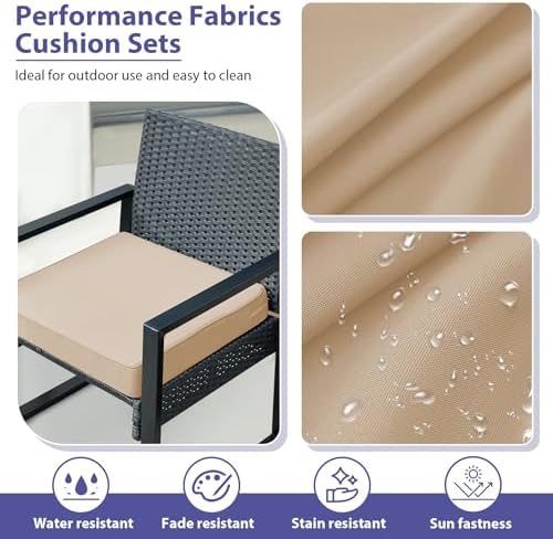 IPYNBAP Outdoor Chair Cushions Set of 4 -Waterproof Outdoor Seat
