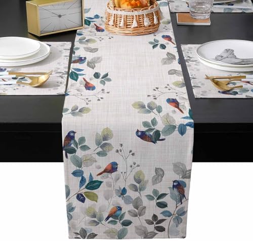 Farmhouse Plants Table Runner and Placemats Set of 4 Countrysid Ombre
