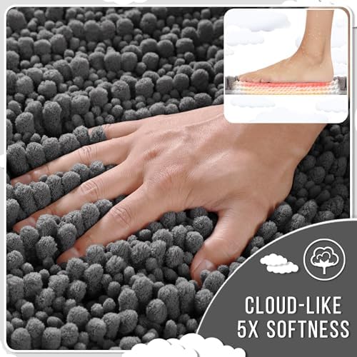 Yimobra Bathroom Rugs Non Slip Washable 32x20 Inch - Ultra Soft
