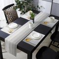 Modern Wood Grain Table Runner and Placemats Set of 4 Farmhouse Gray