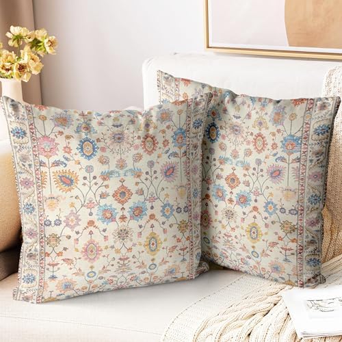 Boho Throw Pillow Covers 22x22 inch Set of 2,Soft Pillowcases Bohemia