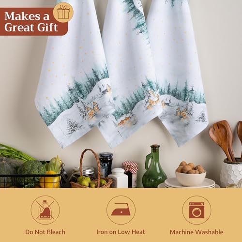 Maison d' Hermine Kitchen Towels Set of 3 Reusable 100% Cotton 27.50"