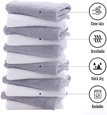 TENSTARS 12 Pack Premium Washcloths Set - Quick Drying- Soft