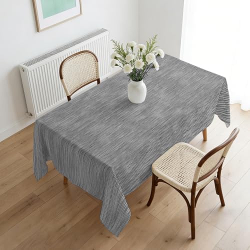 Gray Solid Color Table Cloth Waterproof Tablecloths, Minimalist