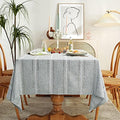 Chassic 60 x 120 inches Farmhouse Style Linen tablecloths, Wrinkle