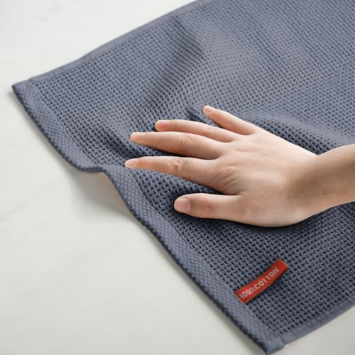 Artoid Mode 100% Cotton Dark Grey Waffle Weave Kitchen Dish Cloths