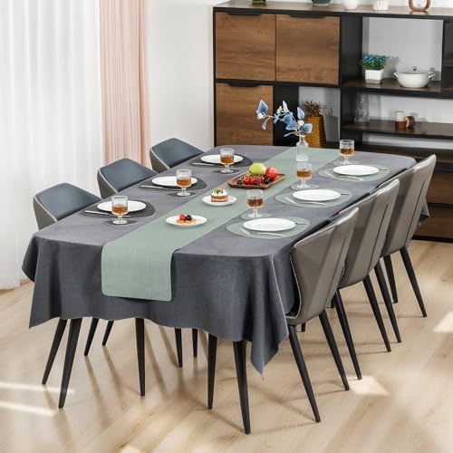Faux Leather Placemats Set of 6, Dual Sided with Drink Coasters