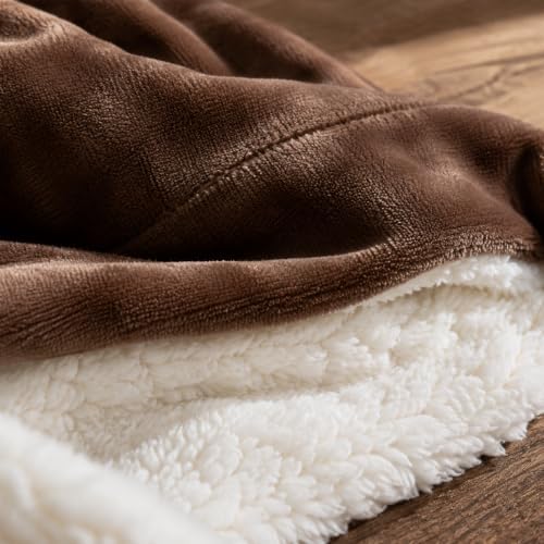 Thick Warm Light Grey Sherpa Blanket, 60"x80", Super Soft Fuzzy