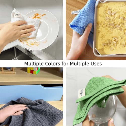 Cotton Dishcloths Set for Home and Kitchen Cleaning - 100% Cotton