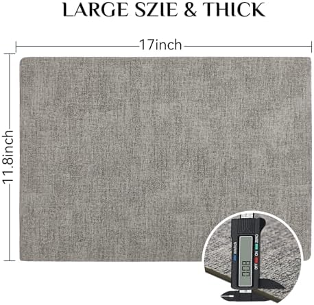 Softalker Vinyl Placemats Set of 6 - Faux Leather Heat Resistant Place