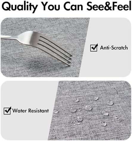 Gray 60x120 Rectangle Polyester Linen Farmhouse Tablecloth
