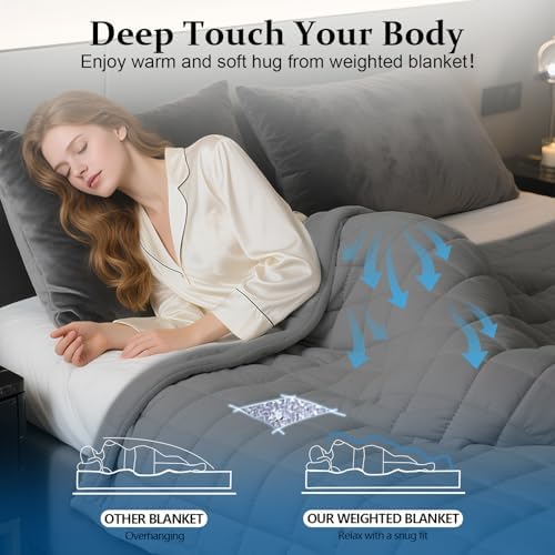 HCOIW Weighted Blanket for Adults Twin Size Heavy Blanket, 10 lbs