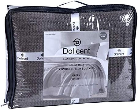 DOLLCENT 100% Cotton California King Size Blanket For Bed, Premium