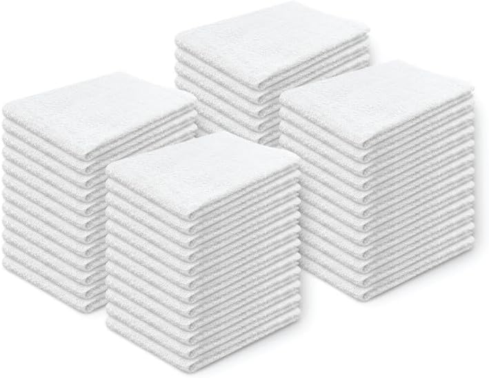 48 Pack Bar Mop Towels 100% Cotton Bar Towels Highly Absorbent Quick