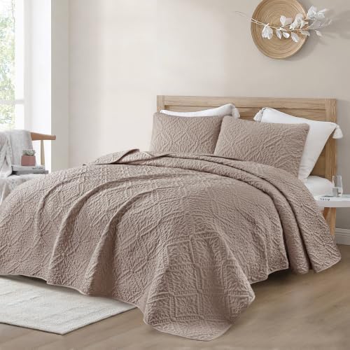 Exclusivo Mezcla King Quilt Set, Taupe