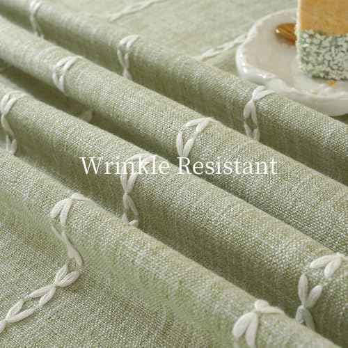 Zobesta Sage Green Tablecloths Rectangular 53x70 in Linen Sage Table