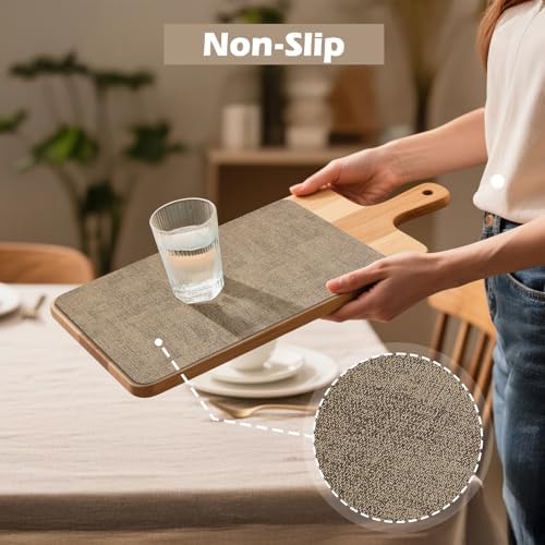 Aofmee Faux Leather Placemats Set of 6, Heat Resistant Place Mats