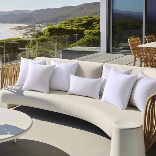 MIULEE Pack of 4 18x18 Inch Outdoor Pillow Inserts