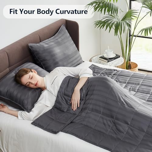 Weighted Blanket Twin Size (48"x72" 20lbs),Ultra Soft and Cozy Cooling