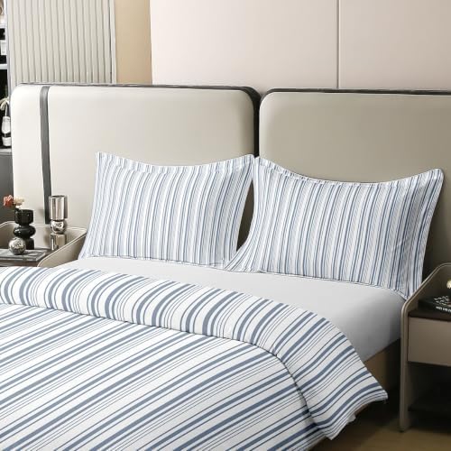 Manfei Geometric Stripe Girls Bedding Set Twin Size 100% Cotton