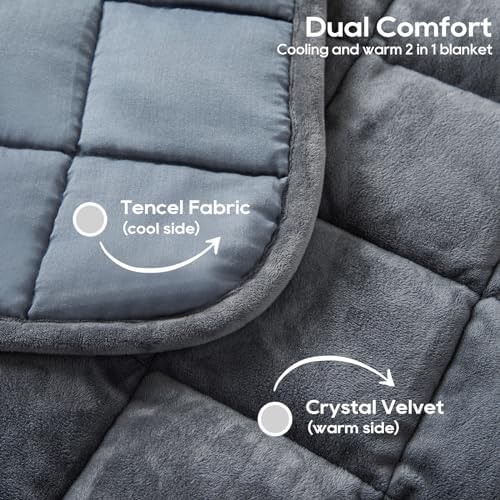 Weighted Blanket 7lbs for Adults (Double-Sided), Small Weighted Lap