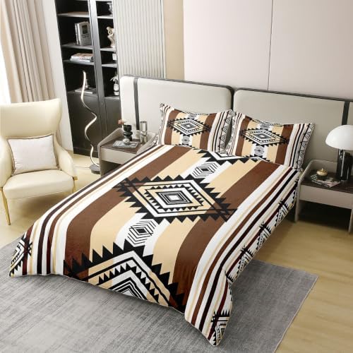 Feelyou Western Duvet Cover 100% Cotton Queen Size Boho Southwestern