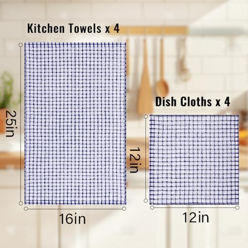 Homaxy 100% Cotton Waffle Weave Kitchen Dish Cloths